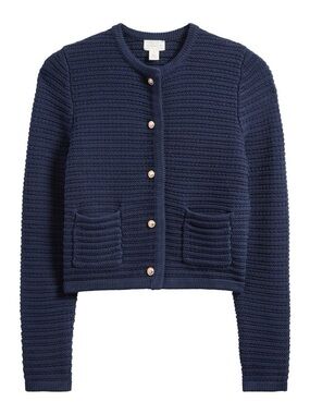 Caslon Textured Pima Cotton Cardigan sz XXL